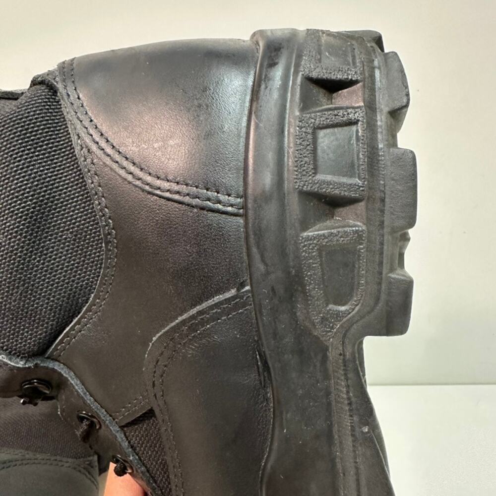 VERY GOOD Altama Wrath 8" Steel Toe Boots Triple Black Leather 7 - Picture 12 of 15